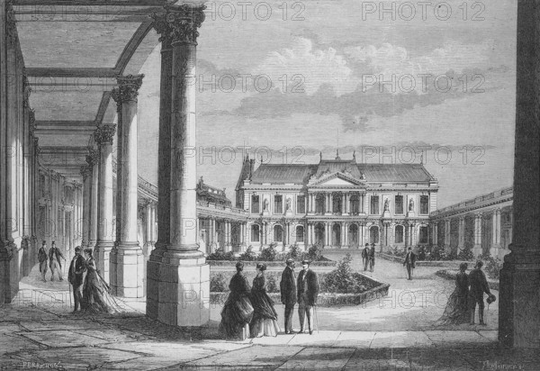Restoration of the French National Archives circa 1868, Hotel de Soubise, City Palace, rue de Marais, Paris, France, Historic, digitally restored reproduction of an original 19th century master, exact original date unknown, Europe