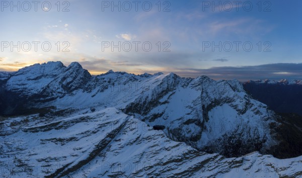 Aerial view over the mountains of Val Pontirone in the canton of Ticino, Switzerland, Europe
