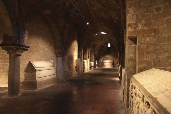 City of Palermo, the Cathedral Maria Santissima Assunta, sarcophagi in the crypt, UNESCO World Heritage Site, Sicily, Italy, Europe