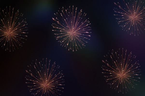 Fireworks in the night sky, pattern, wallpaper