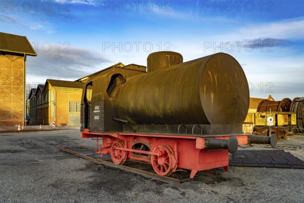 Locomotive of the disused coal mine and museum Zeche Zollern in Dortmund, part of the Route of Industrial Heritage in the Ruhr area, North Rhine-Westphalia, Germany, Europe
