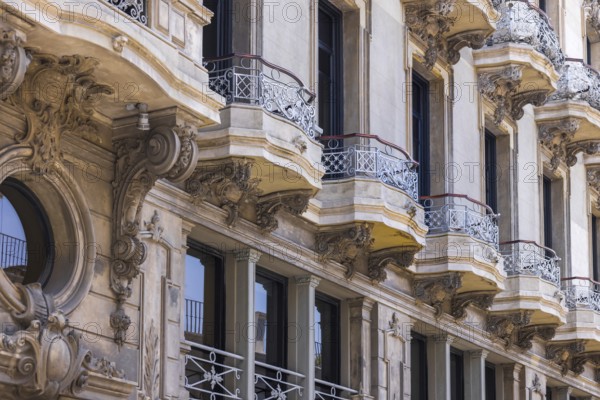 Uruguay, Montevideo streets and architecture in historic city center famous tourist attraction, South America