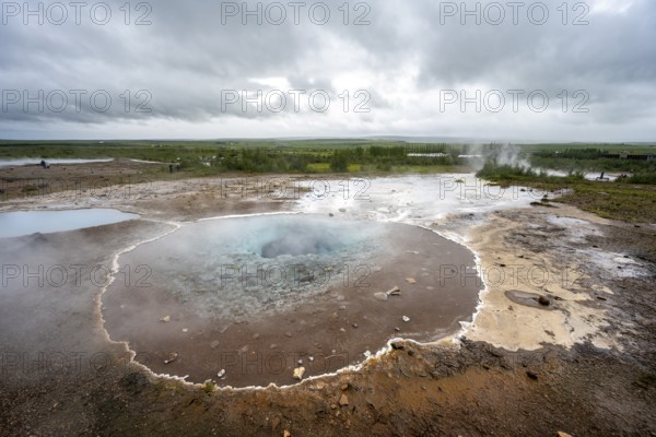 Hot spring, Haukadalur geothermal field, Golden Circle, South Iceland, Iceland, Europe