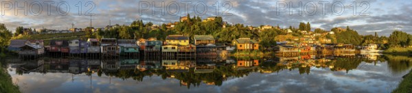 Pedro Montt stilt houses, Castro, Chiloe, Chile, South America