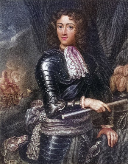 James Scott Duke of Monmouth, alias James Fitzroy or Crofts, 1649-1685, claimant to the English throne. From the book Lodges British Portraits, published in 1823, Historical, digitally restored reproduction from a 19th century original, Record date not stated