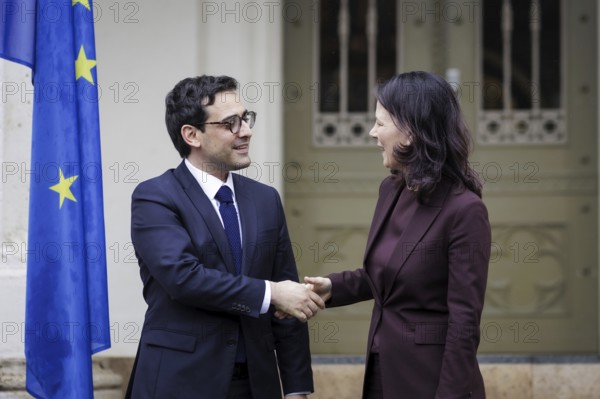 Annalena Bärbock (Alliance 90/The Greens), Federal Foreign Minister, photographed during a welcome meeting with Stephane Sejourne, Minister for Europe and Foreign Affairs of the French Republic, in Weimar, 22 May 2024. Photographed on behalf of the Federal Foreign Office