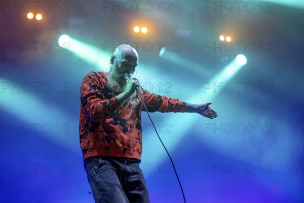 Adenau, Germany, 8 June 2024: Team Scheiße (Timo Warkus, singer) play at the Rock am Ring Festival. The festival takes place at the Nürburgring race track near the town of Adenau from 7 to 9 June 2024, Europe