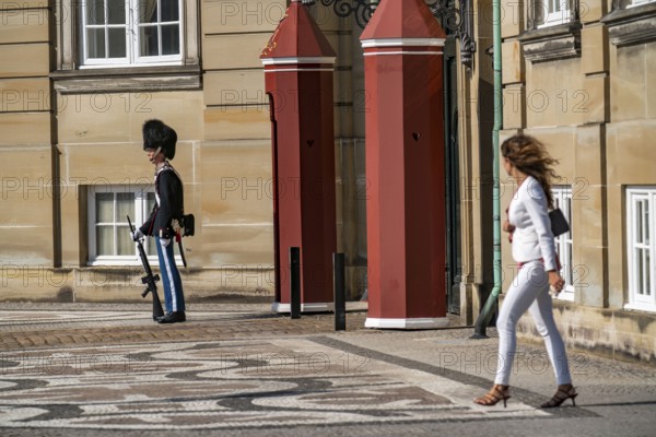 Amalienborg Palace, Royal Life Guards, Guard, Copenhagen, Denmark, Europe