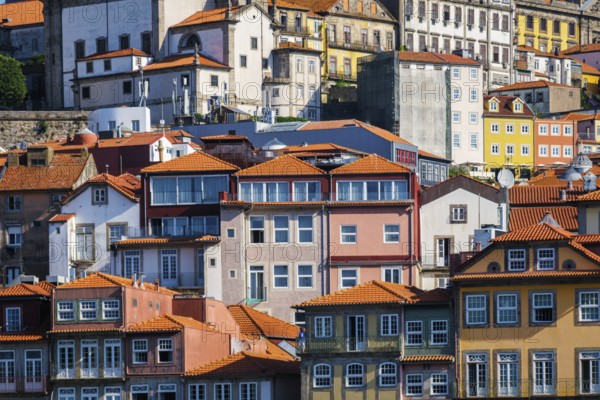 View of Portuguese traditional colorful houses in Porto city, Portugal, Europe