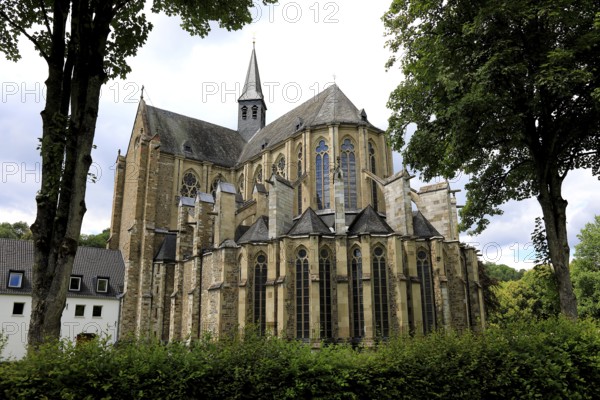Altenberg Cathedral, Bergischer Dom, former monastery church of Altenberg Abbey, built by the Cistercians in 1133, Rheinisch-Bergischer Kreis, administrative district of Cologne, North Rhine-Westphalia, Germany, Europe