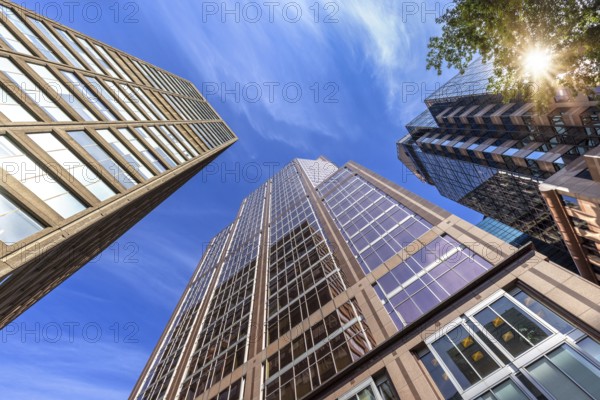 Canada, Montreal panoramic skyline in downtown financial, business and technology city center, North America