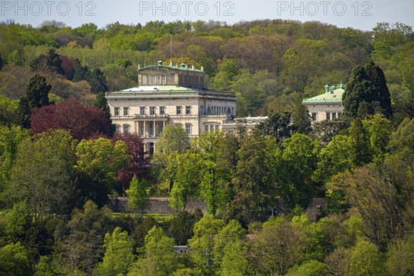 Villa Hügel, home of the Krupp industrial family, now the Alfried Krupp von Bohlen und Halbach Foundation, museum, Hügelpark, Essen, North Rhine-Westphalia, Germany, Europe
