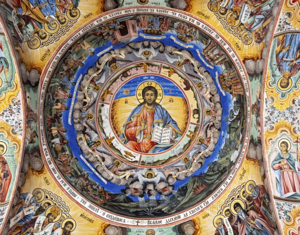 Rila Monastery frescoes, Bulgaria, Europe