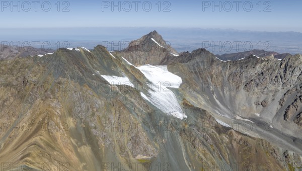 Mountain, 4000m with glacier, Tien Shan, Kyrgyzstan, Asia