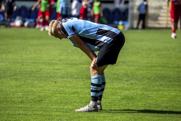 Football 3rd division, 2024/25 season, matchday 2: Waldhof Mannheim against Viktoria Köln. Picture: Great disappointment at Waldhof Mannheim after the defeat