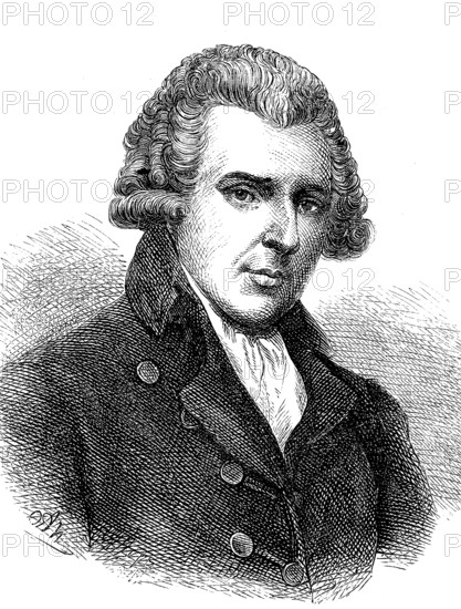 Richard Brinsley Sheridan, 30 October 1751 - 7 July 1816, was an Irish playwright and politician, Historical, digital reproduction of a 19th century original