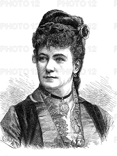 Marie Charlotte Caecilie Geistinger, 26 July 1836 - 29 September 1903, was an Austrian actress and opera singer, Historical, digital reproduction of an original from the 19th century