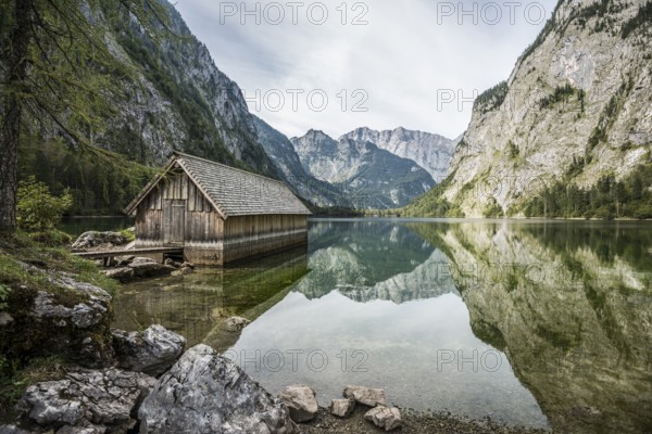 Obersee, Königssee, Schönau, Berchtesgaden National Park, Berchtesgadener Land, Upper Bavaria, Bavaria, Germany, Europe