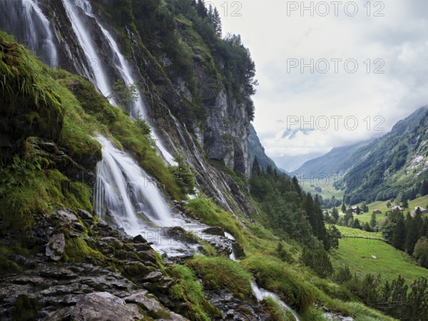 Cascades from the Jungibach Falls, Gental, Canton Bern, Switzerland, Europe