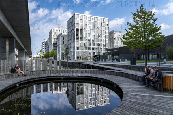 Ørestad district, the youngest district of Copenhagen, on the island of Amager, was planned in 1992 and has been under construction to date, Copenhagen, Denmark, Europe