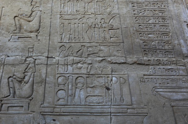 The medical relief in the Kom Ombo Temple on the Nile, Africa, Upper Egypt, Egypt, Africa