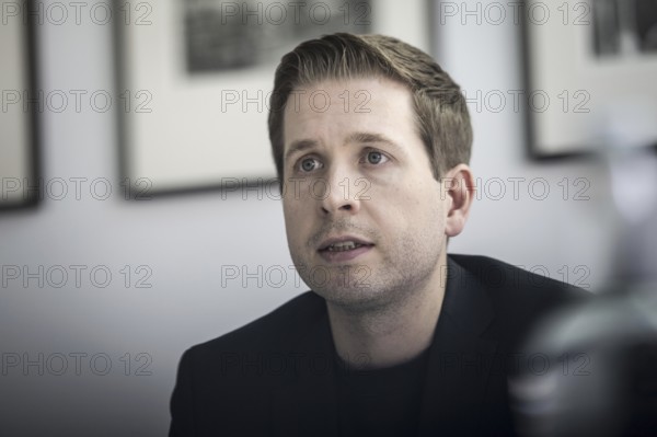 Kevin Kuehnert, SPD General Secretary, recorded in Berlin, 20/08/2024 during an interview