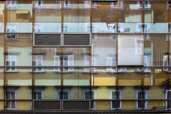 New reflects old, architecture in Trieste, harbour city on the Adriatic, Friuli, Italy, Trieste, Friuli, Italy, Europe