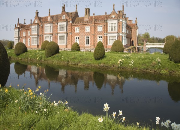 Helmingham Hall an historic moated manor house in Helmingham, Suffolk, England with origins from 1480 owned by the Tollemache family ever since