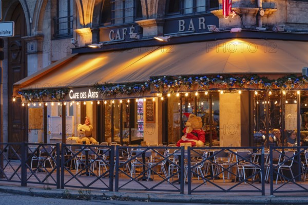 Cafe des Arts on the Quai de Louvre, Louvre, Paris, Ile de France, France, Paris, Ile de France, France, Europe