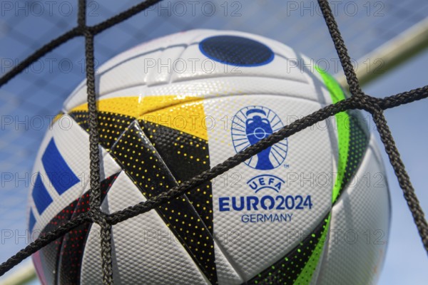 Symbolic image UEFA-EURO 2024: Close-up of the official match ball for the 2024 European Football Championship in Germany