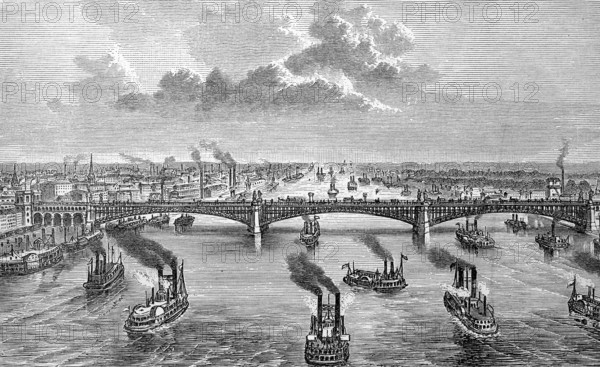 Saint Louis in America, in 1880, Historical, digital reproduction of an original from the 19th century