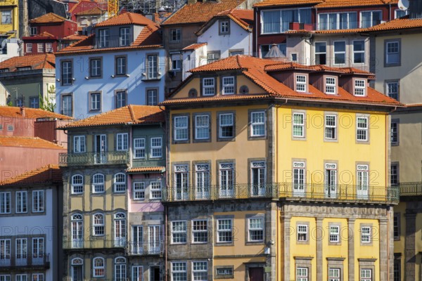 View of Portuguese traditional colorful houses in Porto city, Portugal, Europe