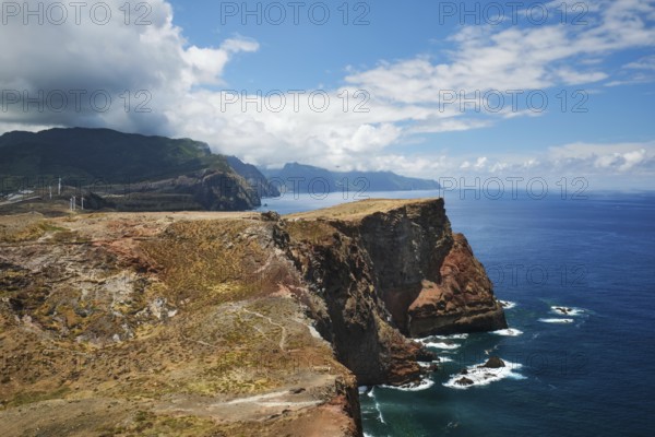 Madeira Island scenic rugged landscape view from Ponta do Sao Lourenco cape. Madeira, Portugal, Europe
