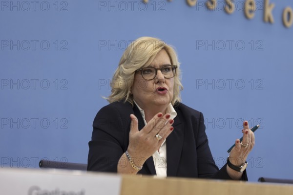 Eva Högl, Parliamentary Commissioner for the Armed Forces, recorded during the presentation of the 2023 Annual Report at the Federal Press Conference in Berlin, 12 March 2024