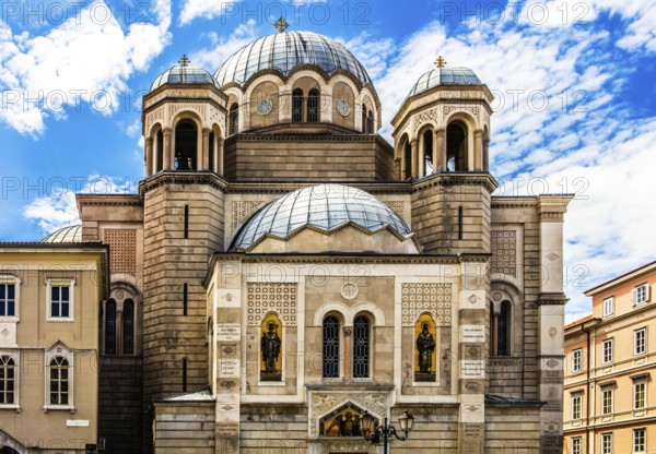 Serbian Orthodox Church of San Spiridione on the Grand Canal in the heart of Borgo Teresiano, Trieste, harbour city on the Adriatic, Friuli, Italy, Trieste, Friuli, Italy, Europe