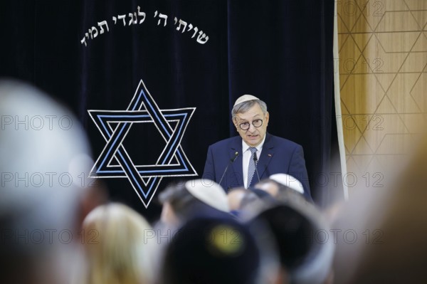 Inauguration of the synagogue centre in Potsdam. Abraham Lehrer, President of the Central Welfare Organisation of Jews in Germany. Potsdam, 04.07.2024