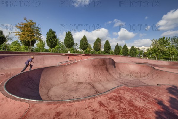 Skateboard playground. Park Galitskogo. Krasnodar. Russia