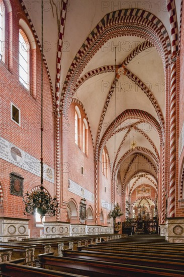 Dobrilugk Monastery (Dobraluca) was a Cistercian abbey in Lower Lusatia in the area of today's Doberlug-Kirchhain. The monastery in Dobrilugk was founded by a son of Margrave Konrad of Meissen, Dietrich von Landsberg, in 1165. The monastery church from the beginning of the 13th century can still be admired today. Alongside the churches in Lehnin and Chorin, it is one of the most imposing and important brick buildings from this period. Restorations and remodelling were carried out in 1905/1906, resulting in a mixture of medieval and baroque design elements. Only part of the south wing of the monastery buildings remains, Doberlug Kirchhain Monastery, Doberlug Kirchhain, Brandenburg, Germany, Europe