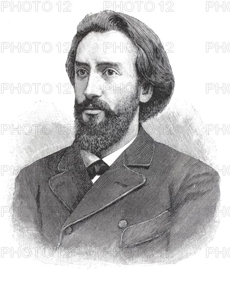 Vilhelm Ludwig Peter Thomsen, 25 January 1842 - 12 May 1927, a Danish linguist, digital reproduction of an original from the 19th century, historical