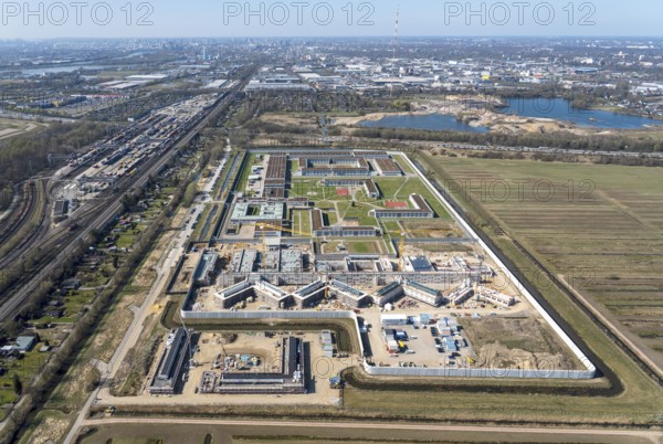 JVA Billwerder, JVAB, JVA, prison, correctional centre, new building, aerial view, Hamburg, Germany, Europe