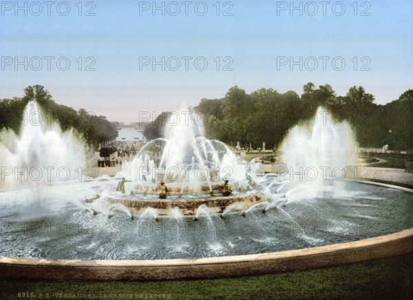 The Latone Basin, Bassin de Latone, Versailles, France, ca 1890, Historical, digitally restored reproduction from a 19th century original, Record date not stated, Europe
