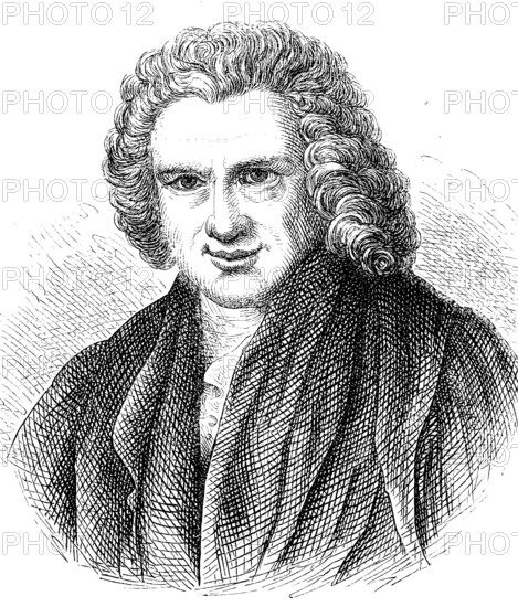 Laurence Sterne, 24 November 1713, 18 March 1768, was an English-Irish writer in the Age of Enlightenment and Vicar, Anglican Church, Historical, digital reproduction of an original from the 19th century