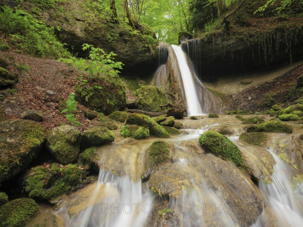 Schwarzenbach Waterfall, Baar, Canton Zug, Switzerland, Europe