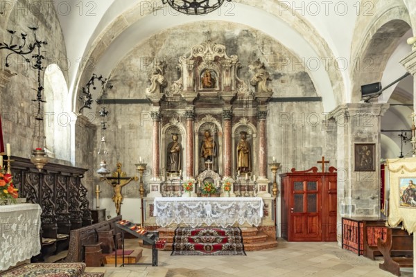 Altar in St Mark's Cathedral in Korcula, Croatia, Europe