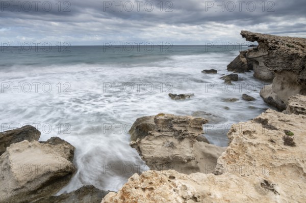 Playa Los Escullos, Cabo de Gata, Los Escullos, Playa del Arco, El Arco beach, Cabo de Gata-Nijar Natural Park, Almeria, Andalusia, Spain, Europe