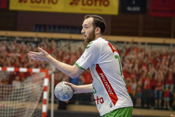 06.09.2024, 2nd HBL (German Handball League), Matchday 1: Eulen Ludwigshafen against GWD Minden. Picture: Alexander Weck (73, Minden)