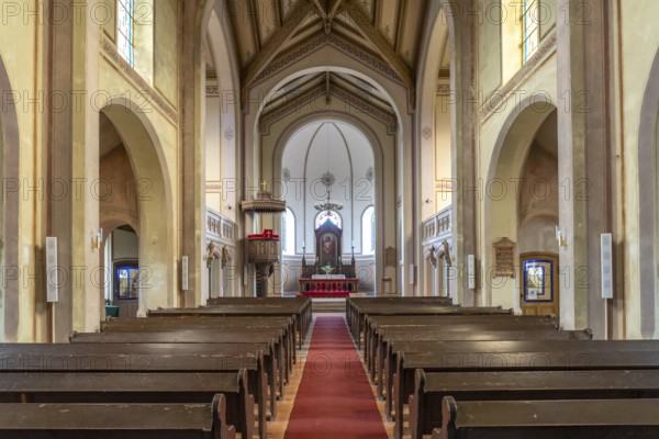 Interior of the Feldberg town church, Feldberg Lakeland, Mecklenburg-Western Pomerania, Germany, Europe