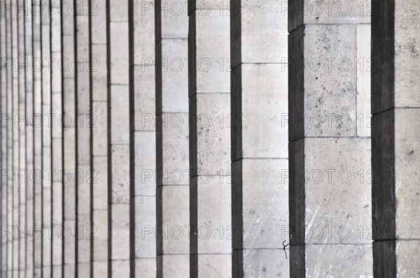 Column row, main railway station in Stuttgart, Baden-Württemberg, Germany, Europe