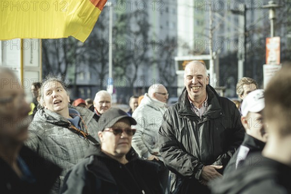 Demonstrators at the final rally of Beatrix von Storch and the AfD in the Bundestag election campaign in Lichtenberg, Berlin, Germany, Europe