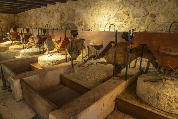 Old millstones in Krka National Park, Croatia, Europe